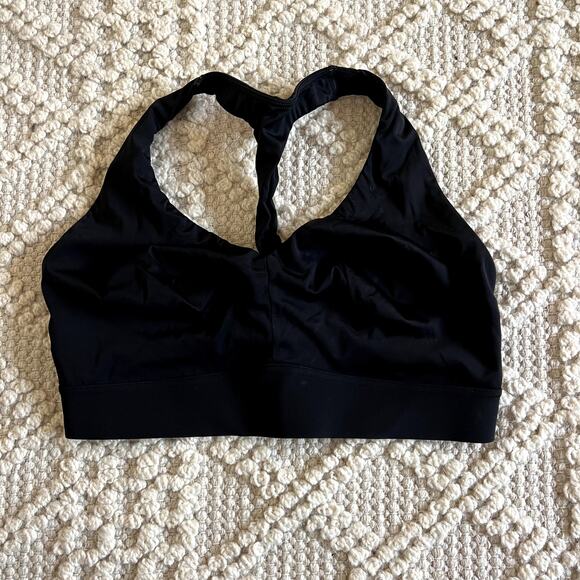 Athleta Black Y Back Sports Bra 34D/DD - Picture 1 of 3